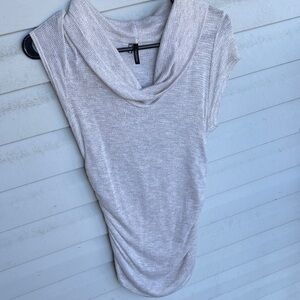 Maurices Light Beige Cowl Neck Sleeveless Top